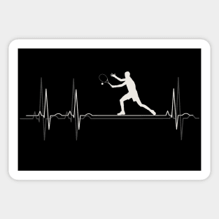 Heartbeat Tennis - I love playing tennis Sticker